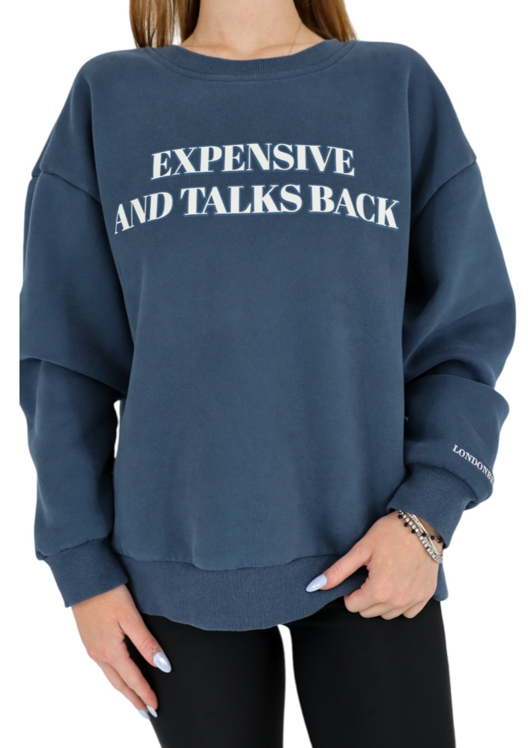 Expensive and Talks Back Sweatshirt | Neptune Blue