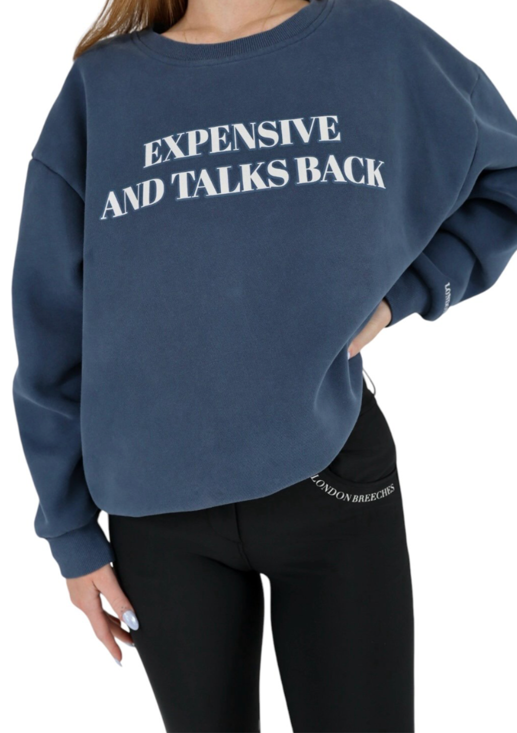 Expensive and Talks Back Sweatshirt | Neptune Blue