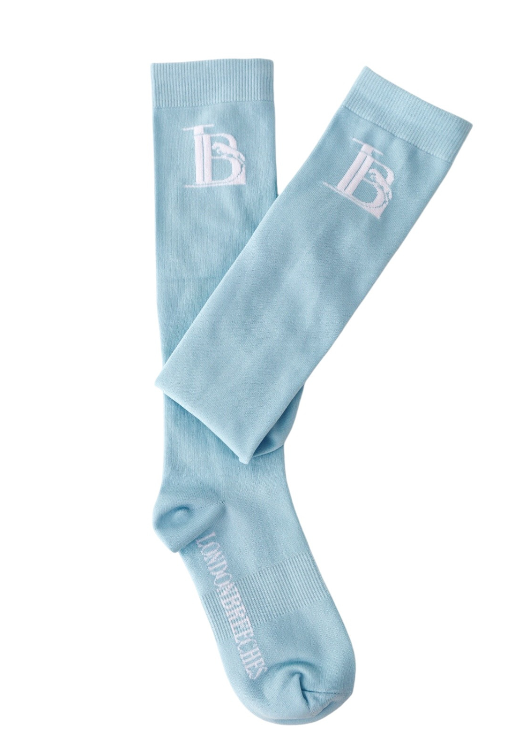 LB Logo Riding Socks | Baby Blue