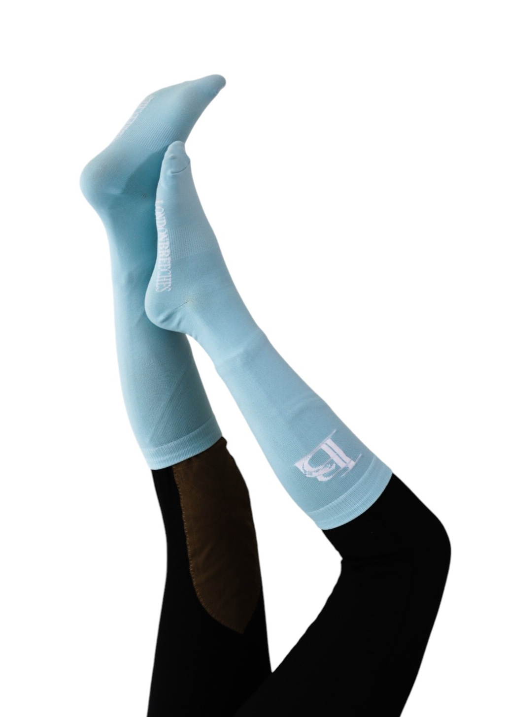 LB Logo Riding Socks | Baby Blue